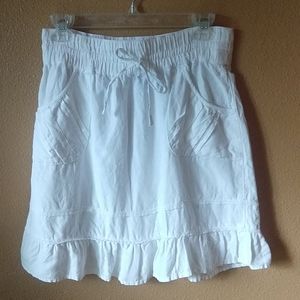 Athleta white 100% Linen skirt sz 6